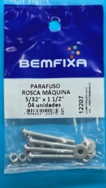 Bemfixa Parafuso Maq Fenda Red P a 5/32x1.1/2 4un