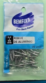 Bemfixa Rebite Aluminio 3,2x08mm 20un