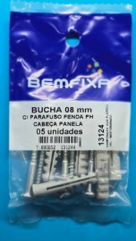 Bemfixa Parafuso Philips Cpn com Bucha 08mm 5un