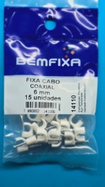 Bemfixa Fixa-cabo Coaxial 6mm Br 15un