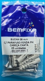 Bemfixa Parafuso Philips Cch com Bucha 08mm 5un